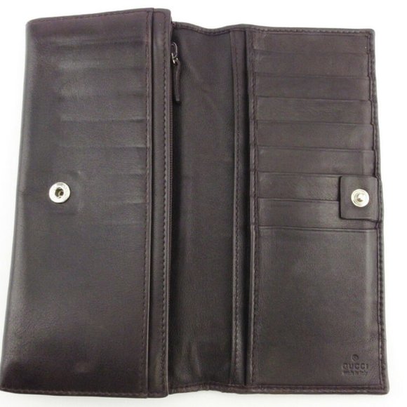 GUCCI wallet micro Gucci island leather Auth used L3177 - Picture 5 of 9